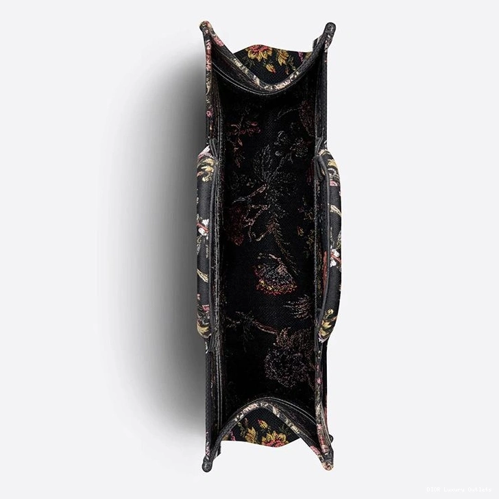 Cheap Botanique Canvas Dior Book Tote Jardin Motif Black 0808 Luxury